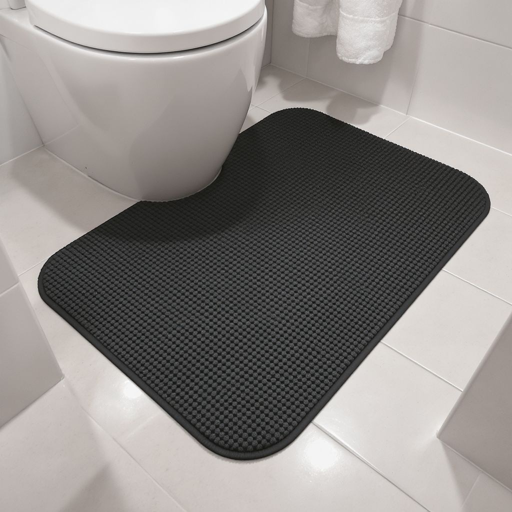 Черный коврик в ванную: как выбрать, чтобы не скользил