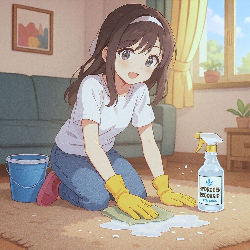 Чистка ковра перекисью водорода своими руками