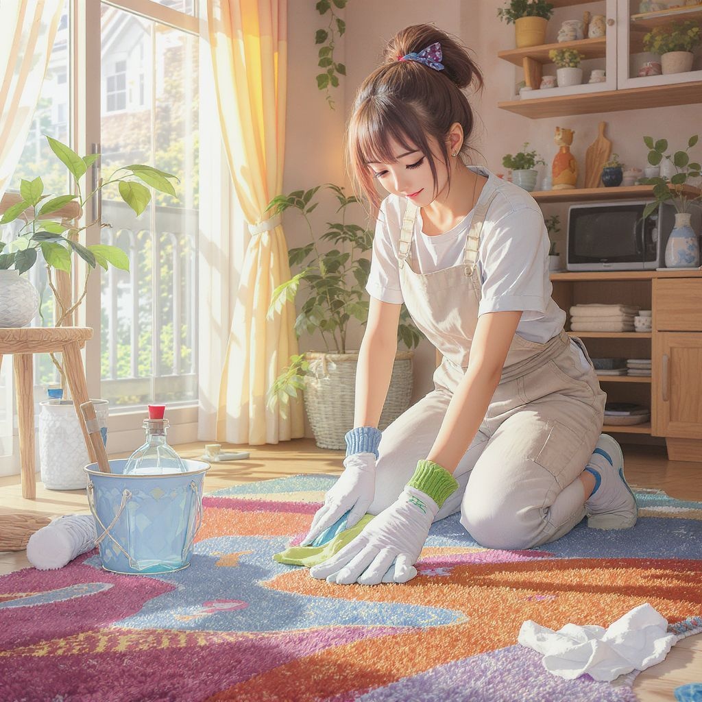 Чистка ковра уксусом своими руками