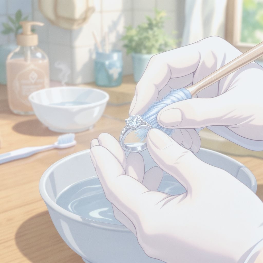 Как безопасно почистить бриллиантовое кольцо в домашних условиях