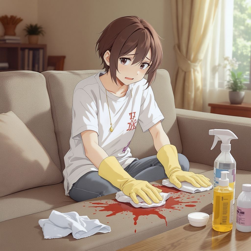 Как и чем отмыть кровь с дивана без вреда для обивки