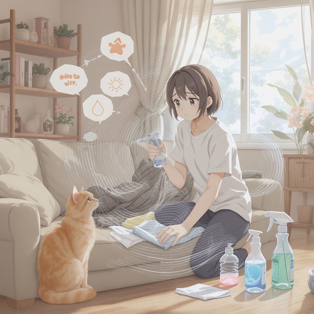 Как избавиться от запаха кошачьей мочи с дивана