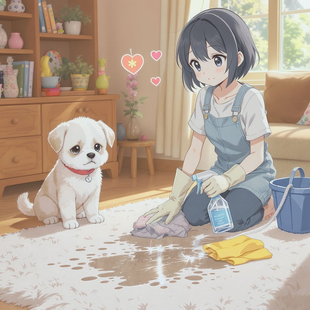 Как очистить ковер от собачьей мочи своими руками