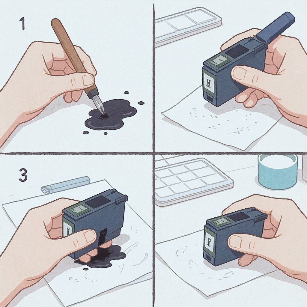 Как очистить старый или забитый чернильный картридж без больших затрат