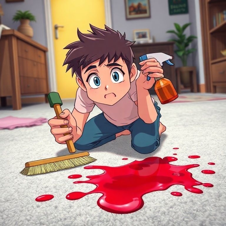 Как отмыть гранатовый сок с ковра своими руками