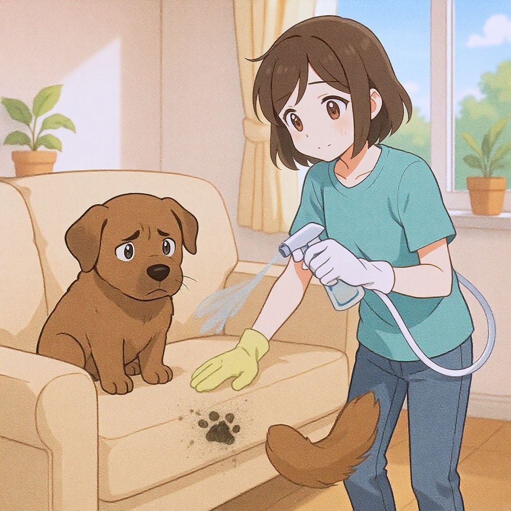 Как отмыть собачью мочу с дивана и избавиться от запаха навсегда