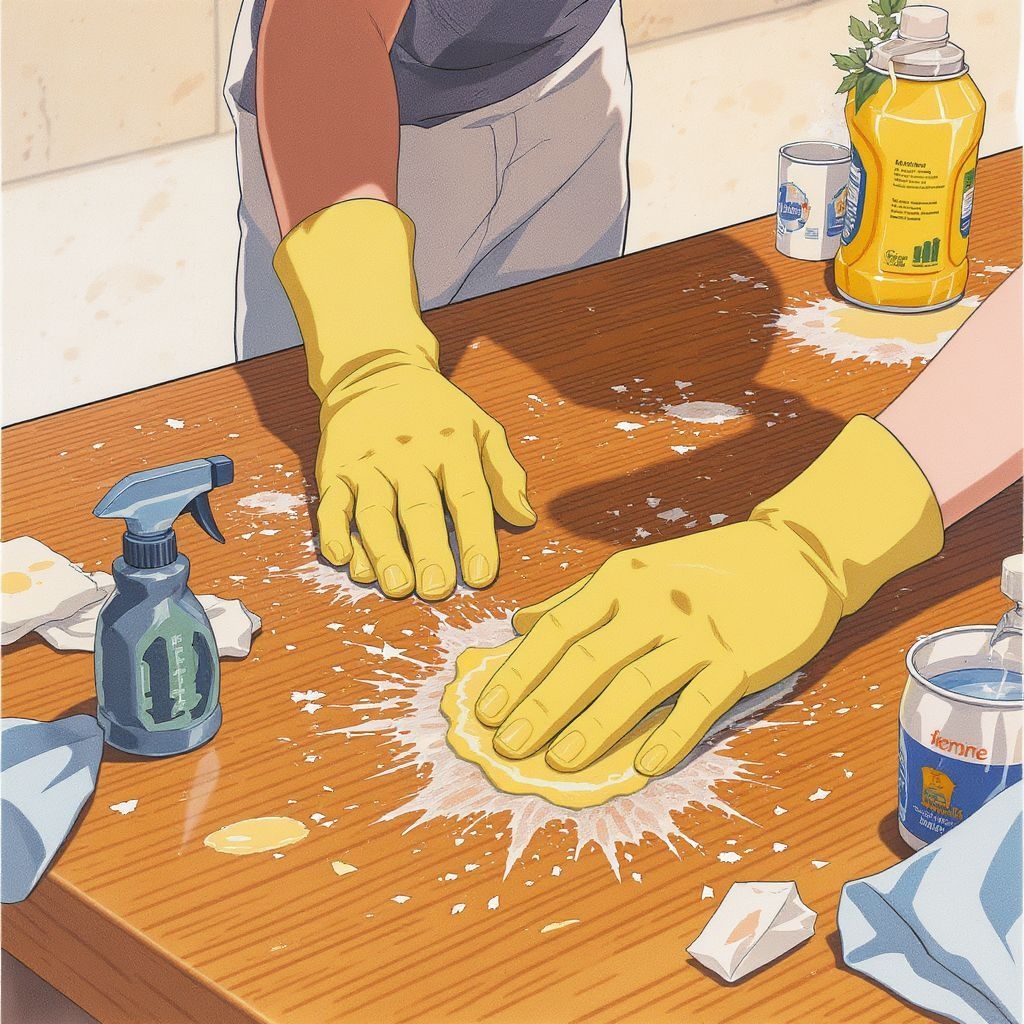 Как оттереть восковой карандаш с мебели