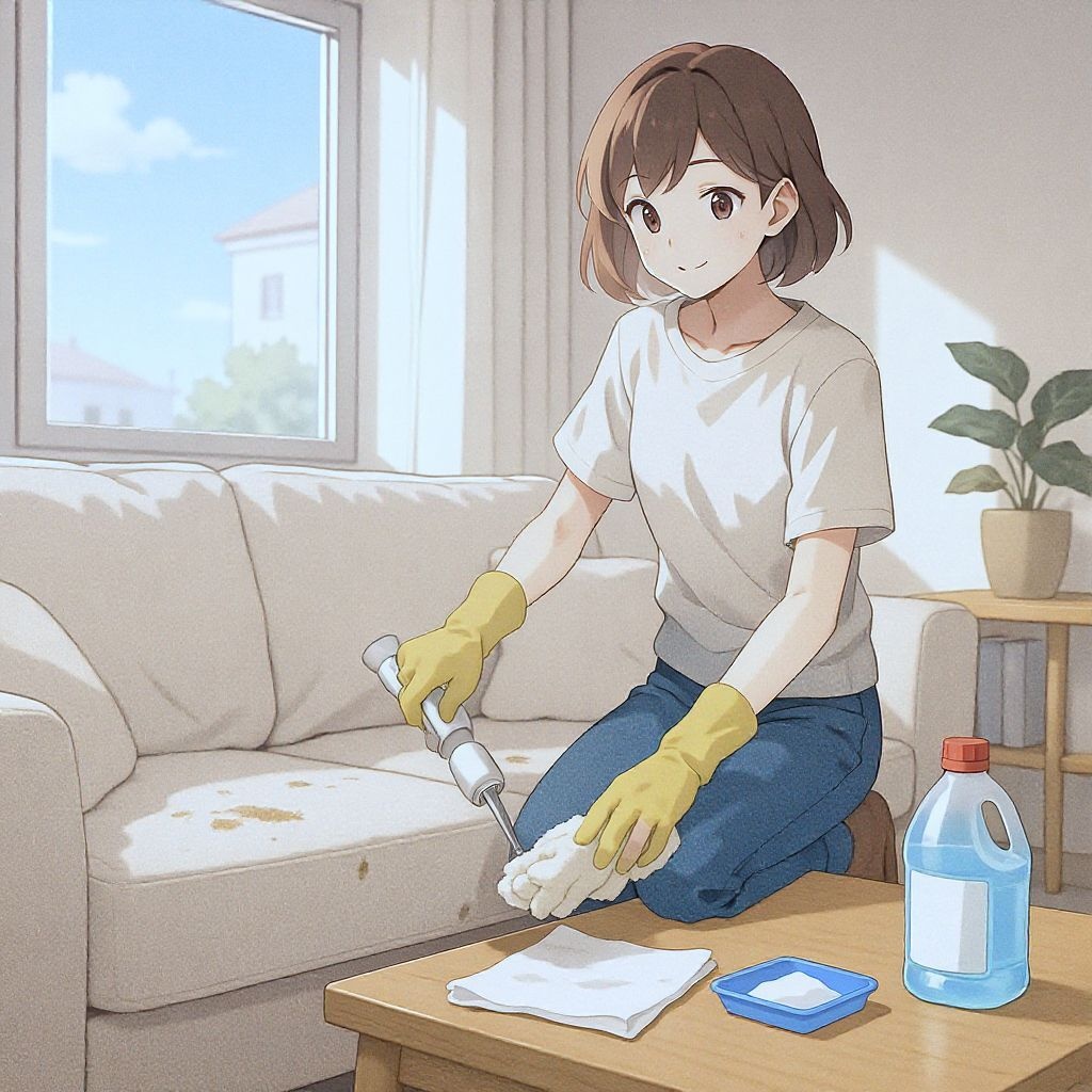 Как почистить диван от пятен содой и уксусом