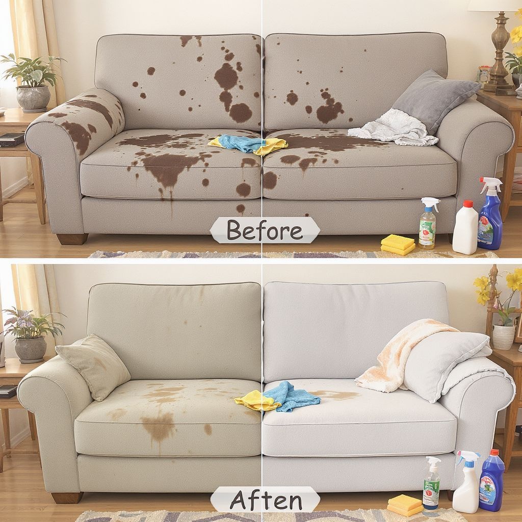 Как почистить грязный диван в домашних условиях