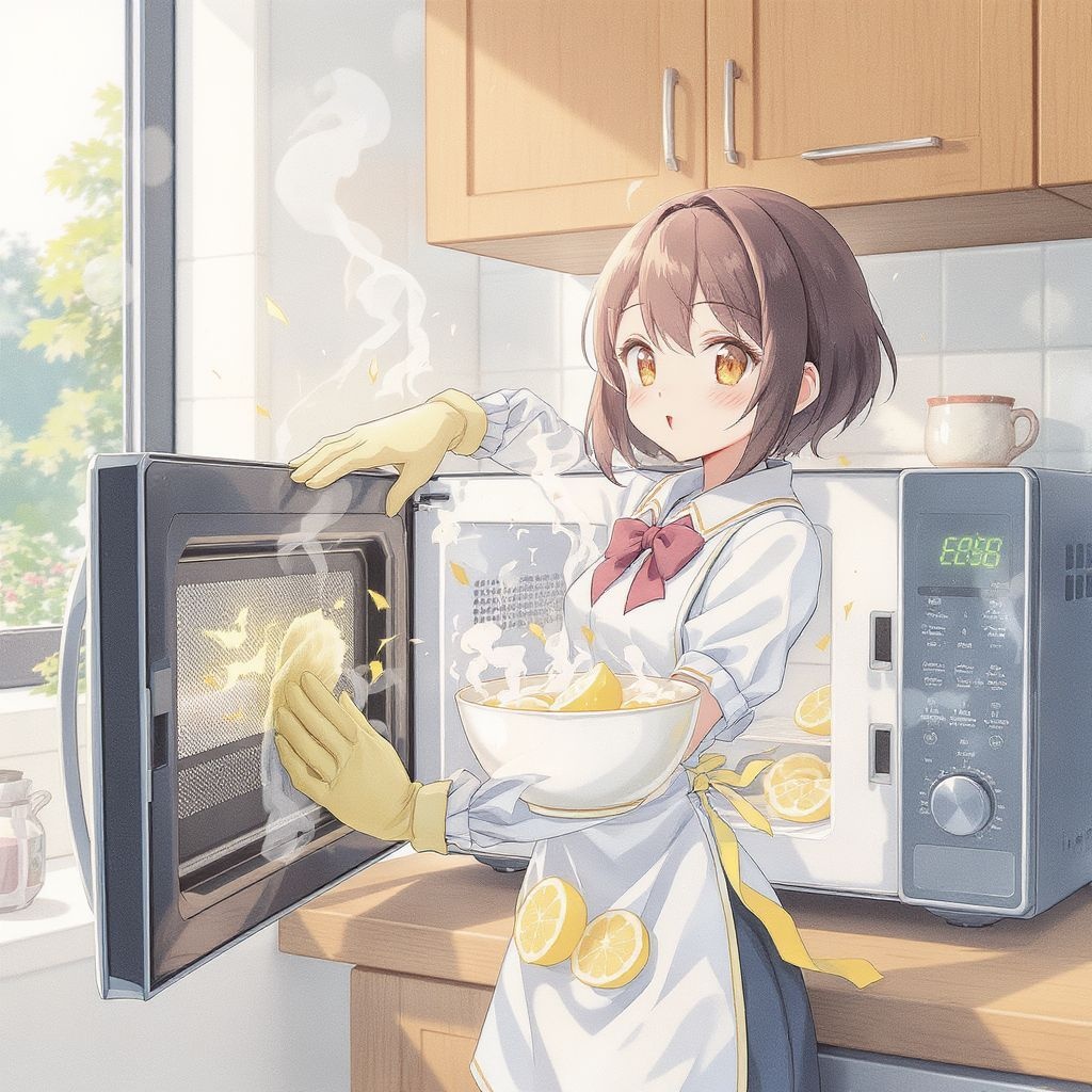 Как почистить микроволновку с лимоном за миниту