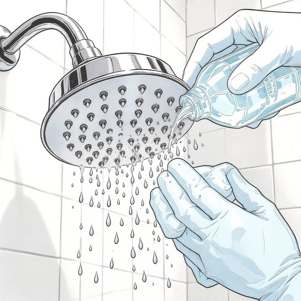 Как почистить разбрызгивающую головку душа уксусом