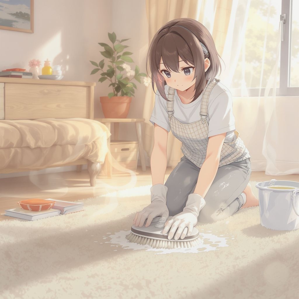 Как почистить светлый ковер на полу своими руками