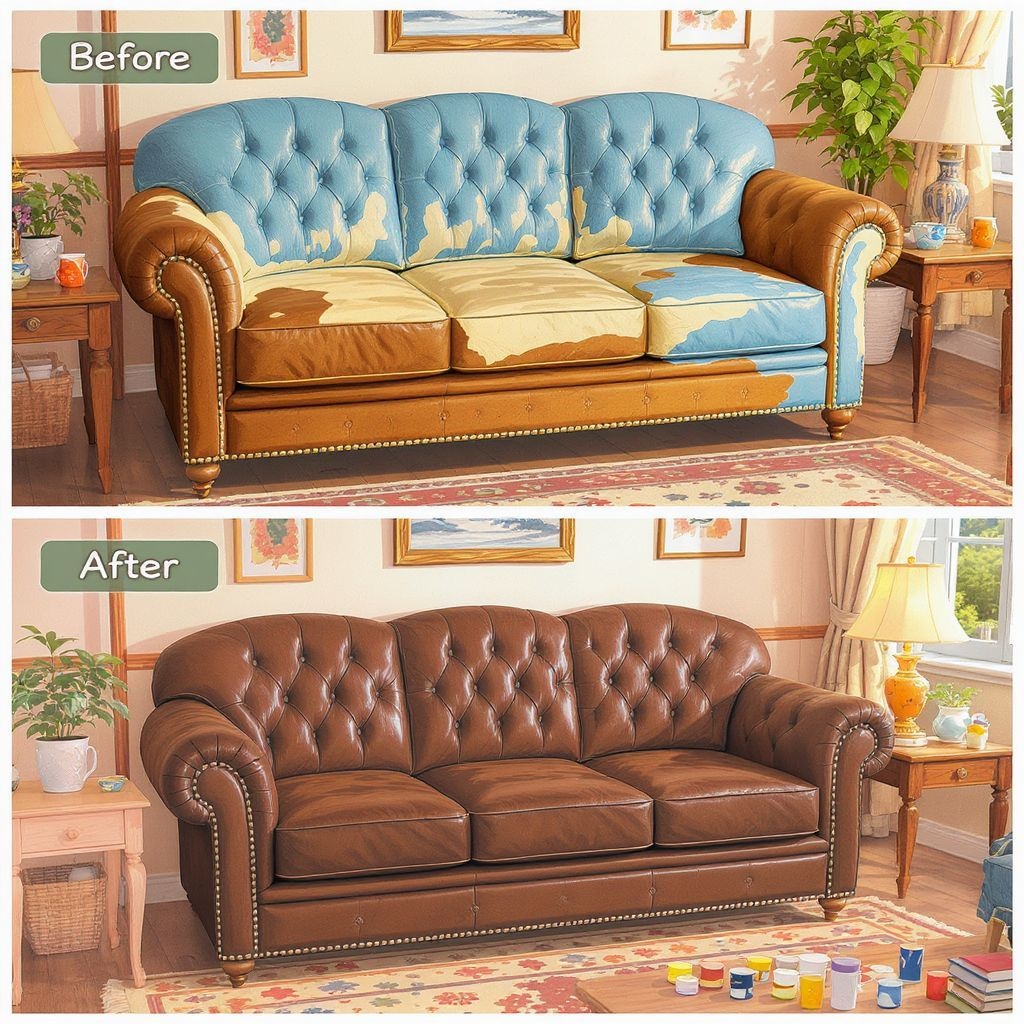 Как покрасить кожаную мебель и обновить диван или кресло