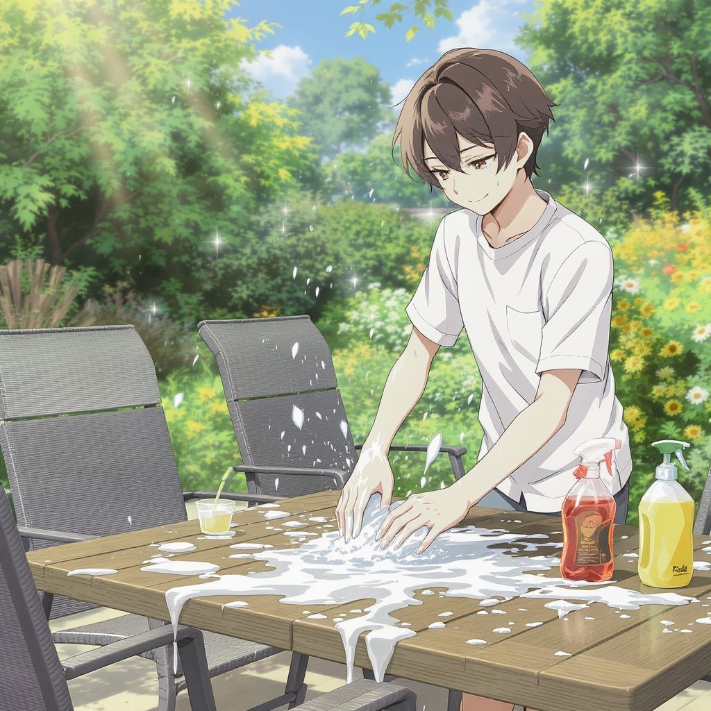 Как помыть садовую мебель и сохранить её чистой