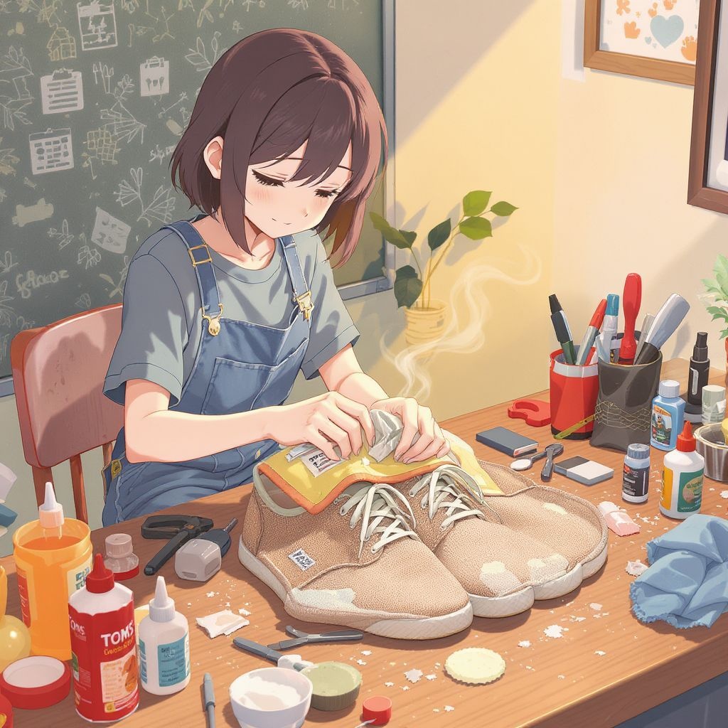 Как правильно чистить и подклеивать обувь TOMS для долговечности