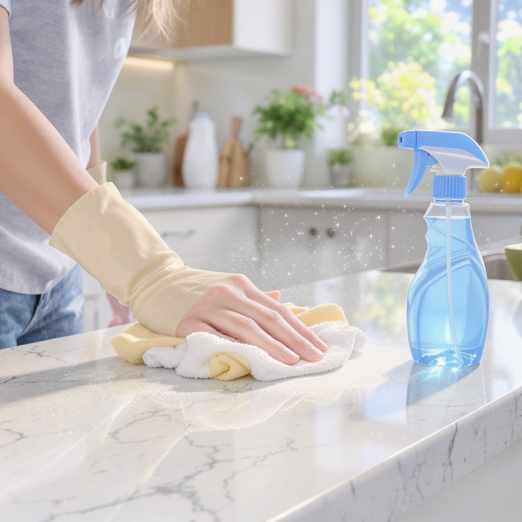 Как правильно очистить кварцевую столешницу и убрать пятна