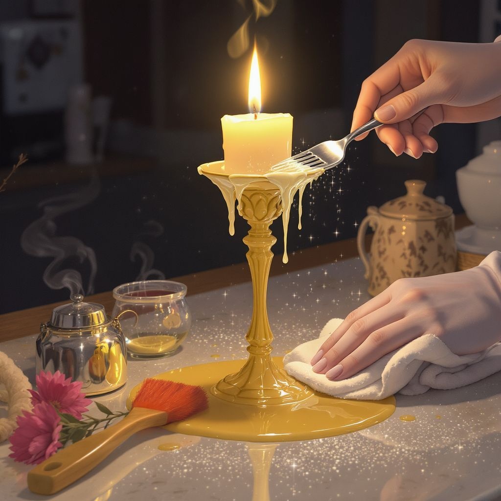 Как правильно очистить подсвечник от воска и грязи