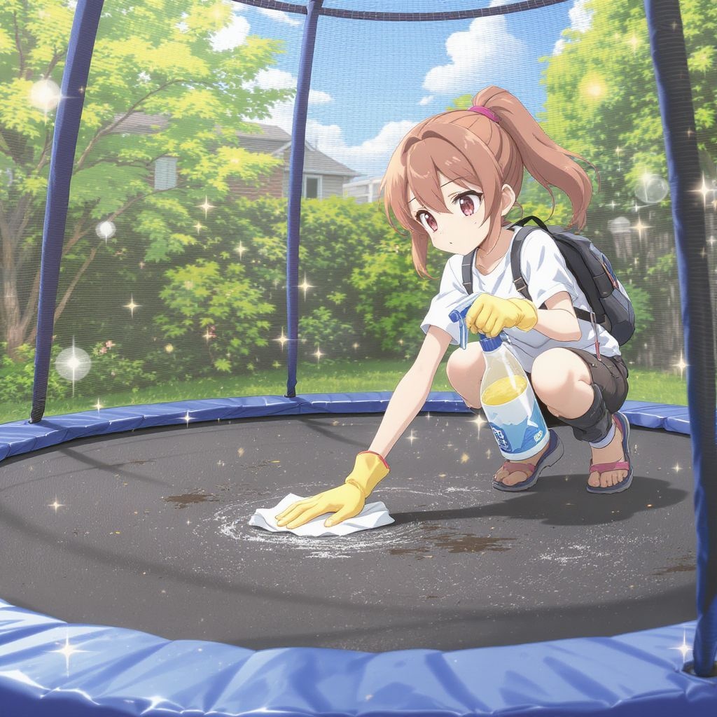 Как правильно очистить поверхность батута и удалить пятна