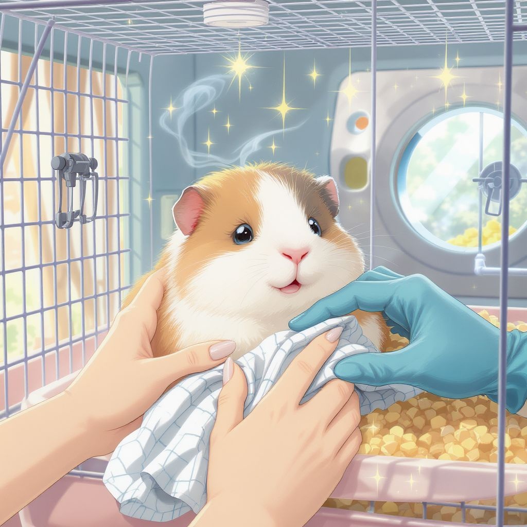 Как правильно почистить клетку морской свинки