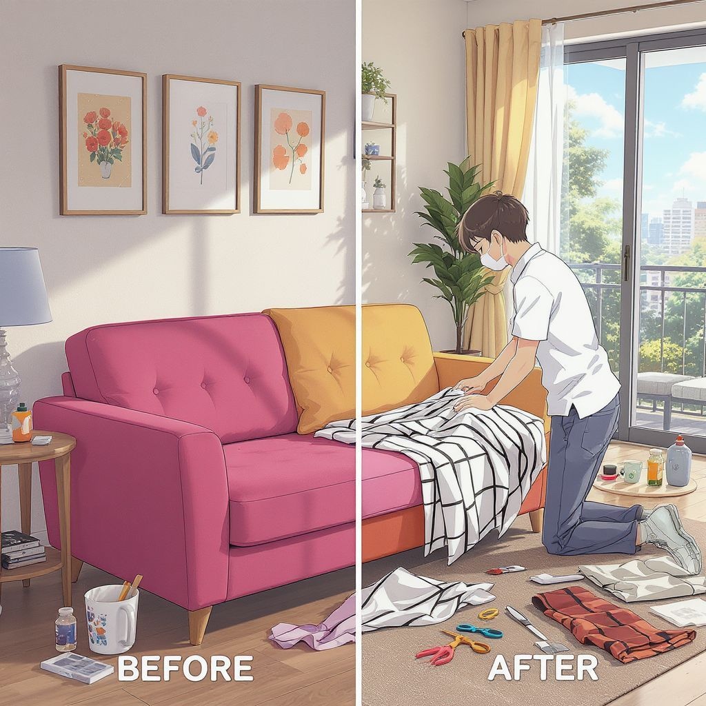 Как самостоятельно перетянуть диван и обновить его внешний вид