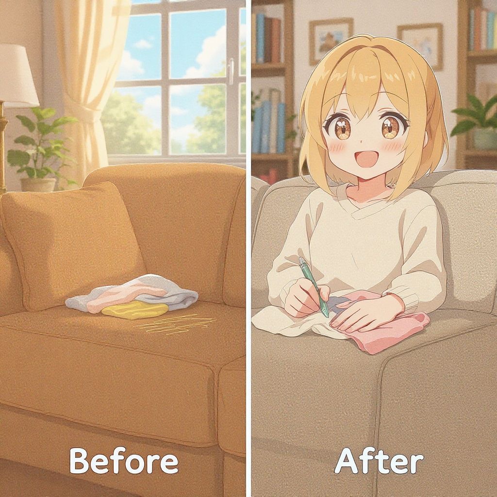 Как стереть ручку с мебели и вернуть дивану первозданный вид