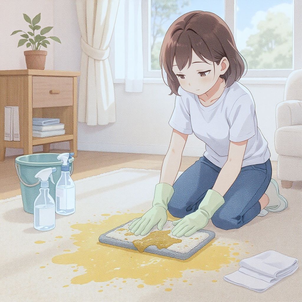 Как убрать мочу с ковра: советы по удалению пятен и запаха