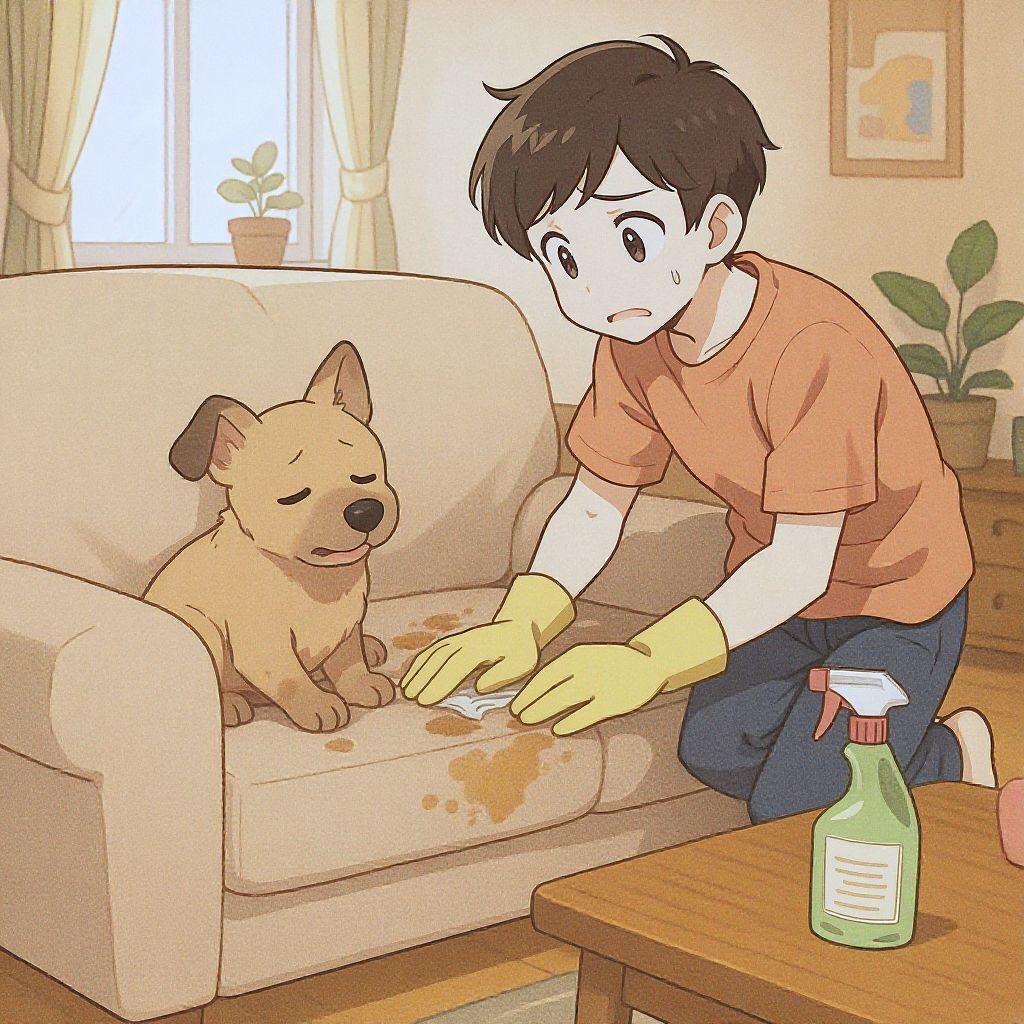 Как убрать запах собачьей мочи с дивана