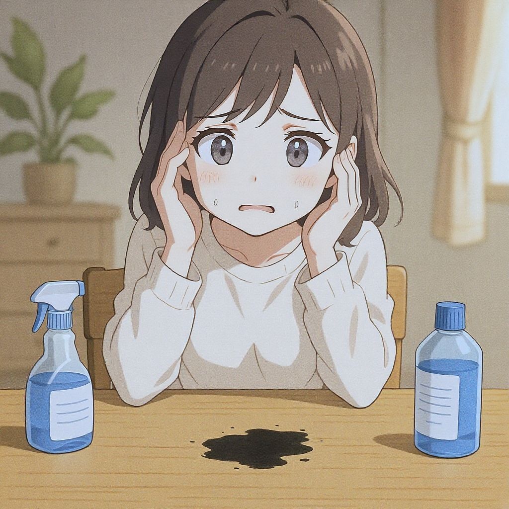 Как удалить чернильное пятно с деревянной мебели