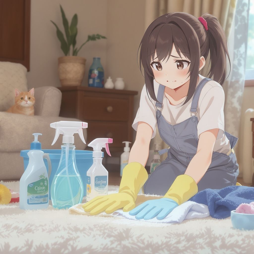 Как удалить с ковра запах кошачьей мочи своими руками