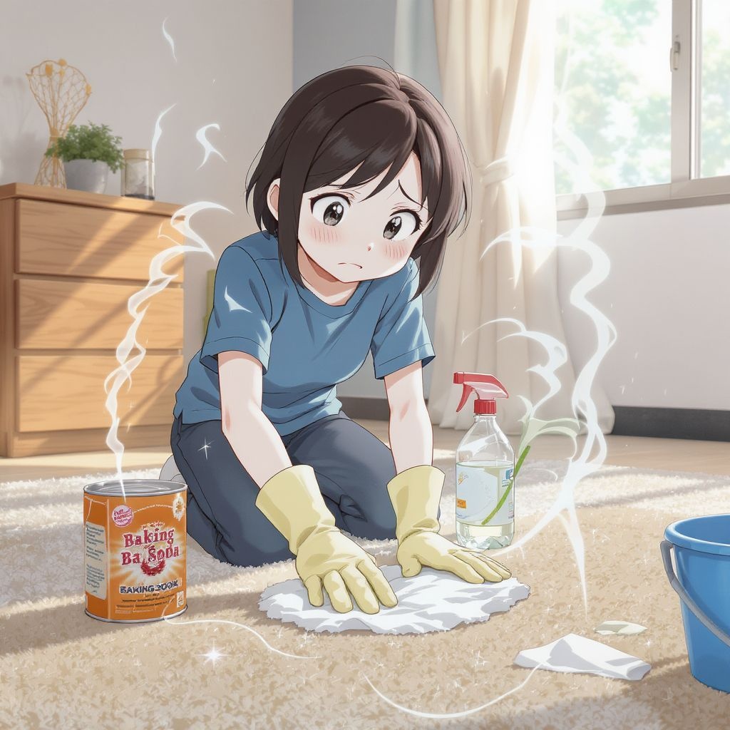 Как удалить запах мочи с ковра своими руками