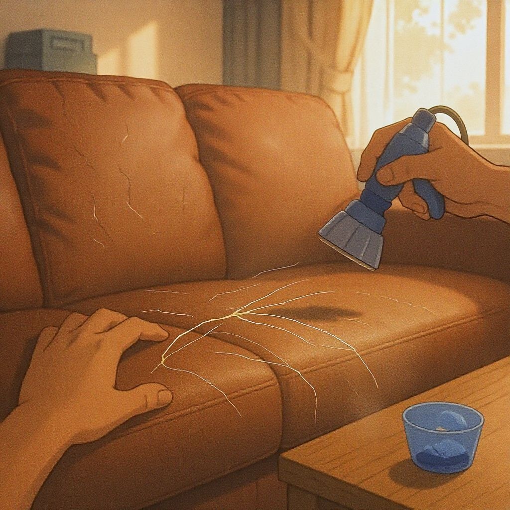 Как восстановить кожаный диван от царапин