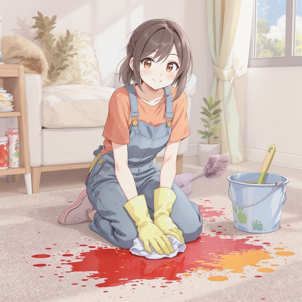 Как вывести краску с ковра своими руками