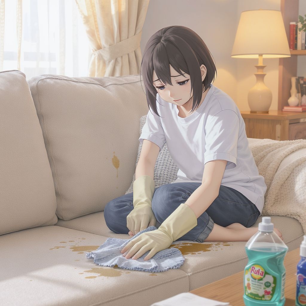 Как вывести масляное пятно с дивана и не превратить мебель в арт-объект?