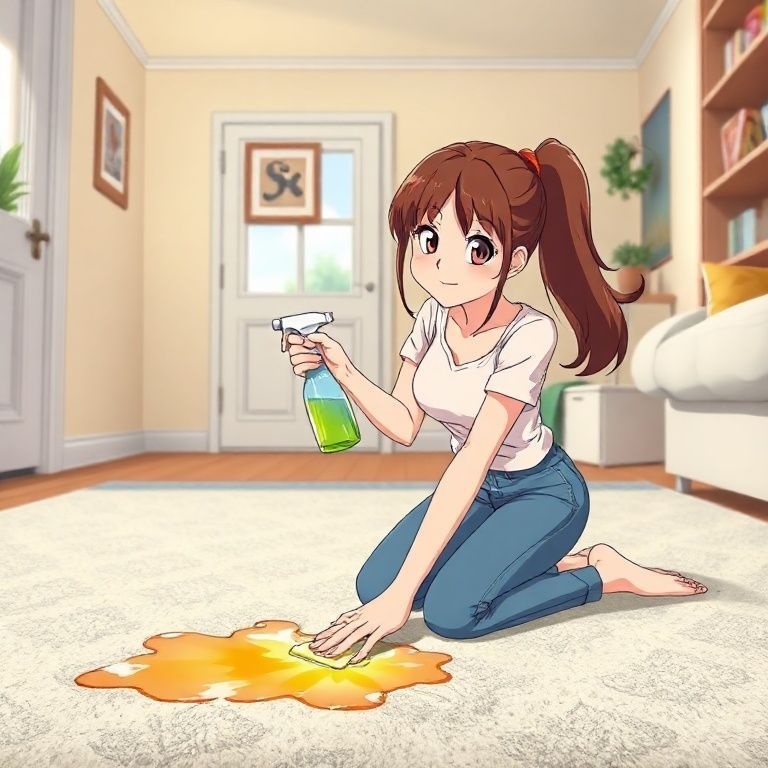 Как вывести масляное пятно с ковра своими руками