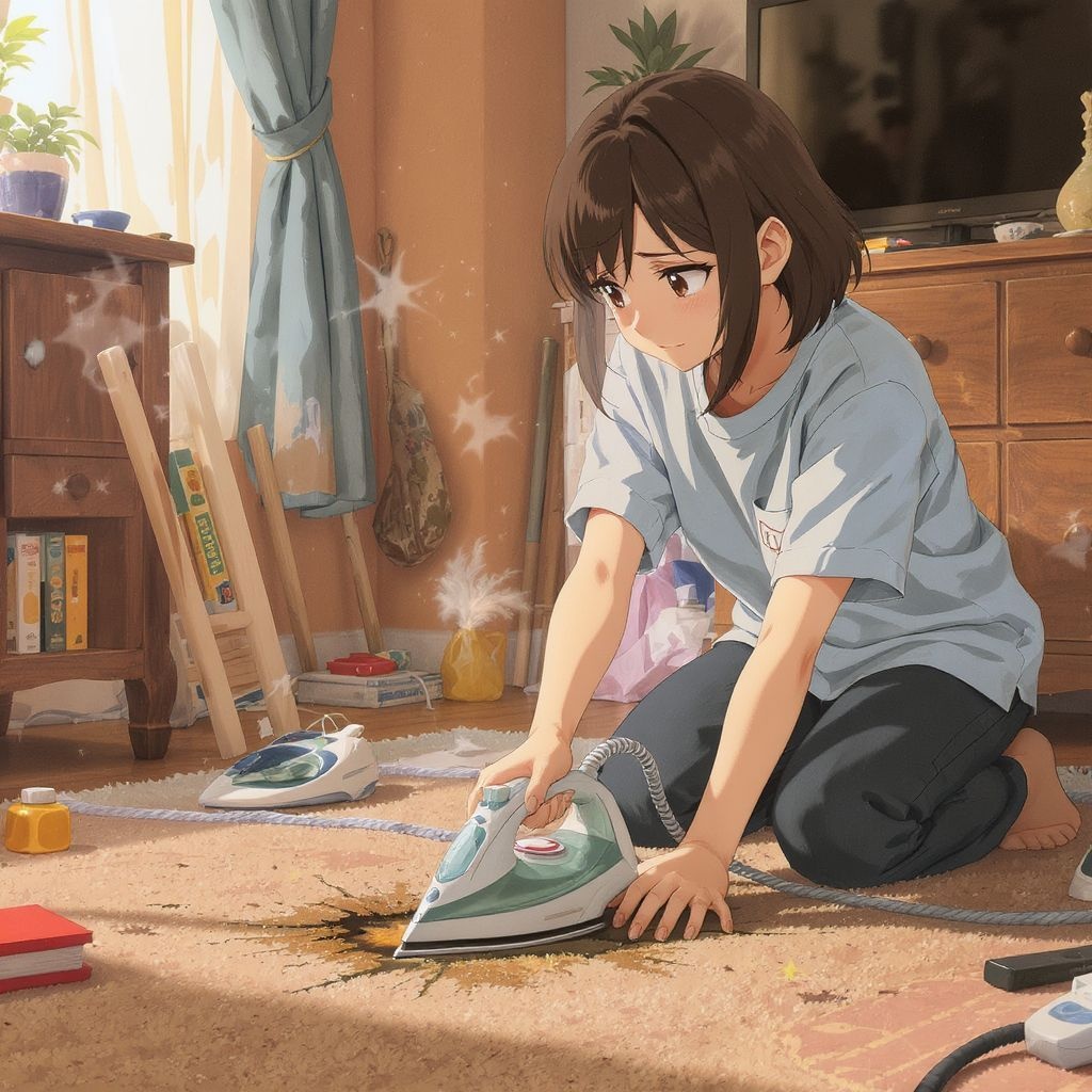 Прожгла ковер утюгом — что делать? советы по восстановлению ковра